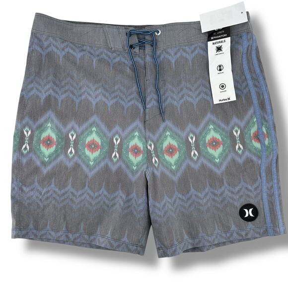 Hurley Phantom Naturals Tailgate Southwestern Ikat Board Shorts 18" Mens Sz 30 - Picture 1 of 8